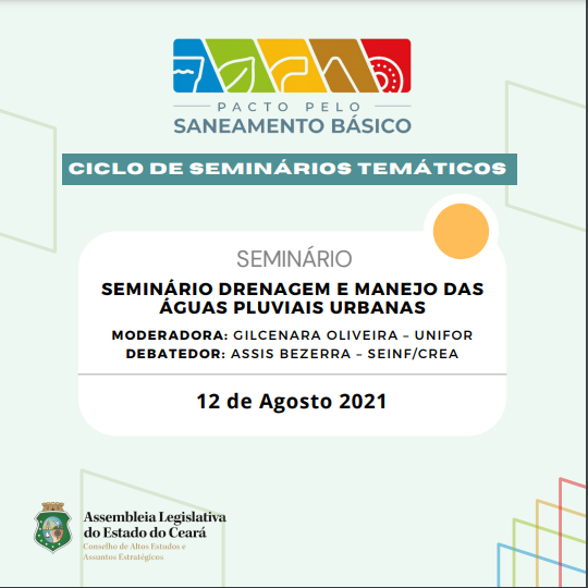 Seminário Drenagem e Manejo das Águas Pluviais Urbanas acontecerá no próximo dia 12