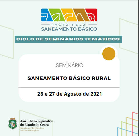 Seminário Saneamento Básico Rural acontecerá entre os dias 26 e 27 de Agosto